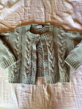 Rixo Cropped Chunky Knit Sweater